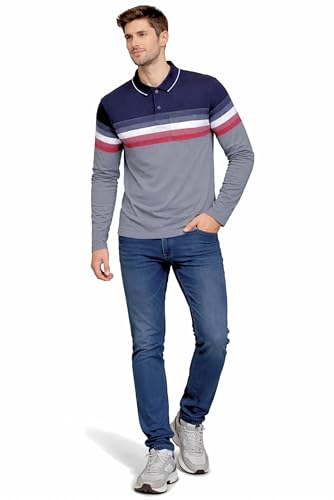 Image of SANE ORIGINALS Full Sleeves Textured Polo Tshirt for Men with Pocket || Long Sleeves Collar and Pocket T-Shirt for Men