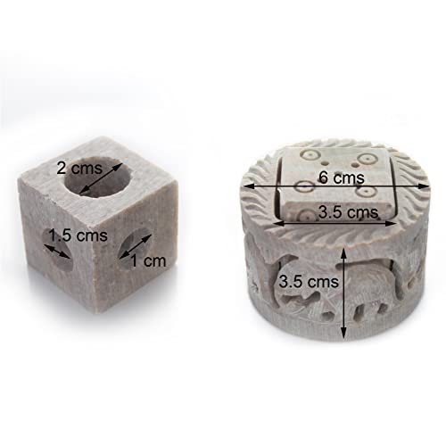 Savon Stone Incense Holder For Stick Cones Frankincense Palo Santo Round Elephant #TOP3