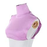 Oxxggkao Blusa de cuello alto falso, cuello alto, cálido, inserto desmontable para mujeres y hombres, cuello falso, media parte superior, Rosa1, Talla única