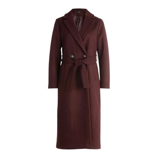 zero Damen Mantel Wolloptik mit Bindegürtel 42, Palazzo