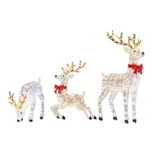 Leuchtende Weihnachtsrentiere Für Den Außenbereich | 3 Stücke...