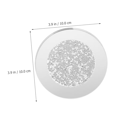 Dessous de Verre en Verre Finition Transparente Set Rond Style Simple de Table
