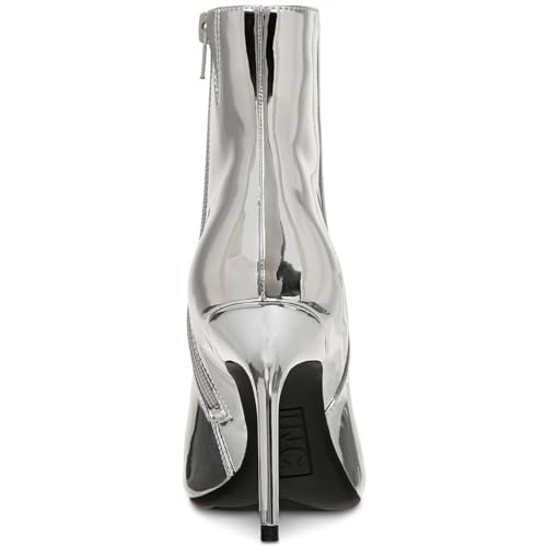 INC Womens Holand Patent Pointed Toe Booties Silver 7 Medium (B,M)3