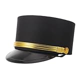 Style polyvalent : associez ce chapeau de chef de gare à un uniforme de cheminot classique ou à une tenue moderne pour une touche d’élégance instantanée. idéal pour les cheminots et les passionnés de trains. chapeau de chef de gare, chapeau de train adulte