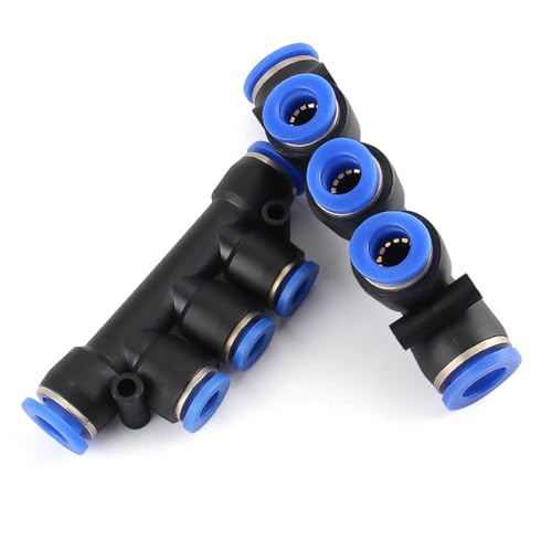 Conector neumático de 5 vías con diámetro variable para tuberías 8