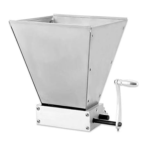 2 Roller Crusher Malz Getreidemühle Kit 4L Getreidemühle Manuelle Malzmühle Gerstenbrecher Barley Grinder Einstellbar 3,6 kg/min Cover