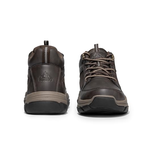 NORTIV 8 Men's Hiking Boots Lightweight Fashion Casual Chukka Ankle Boots Elevation,Size 12,Dark Brown,SNHB2411M