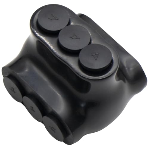 4-14 AWG Insulated 3 Port Inline Splice Connector Black Wire Connectors,Allen Hex 7/64" Insulated Cable Connectors Pre-Loaded Oxide Inhibitors,UL Listed(1pcs)