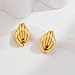 Statement Gold Knot Stud Earrings for Women Chunky Trendy Twisted Geometric Earings Fashion Jewelry Gift (tube)