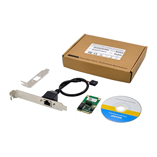Mini adaptador de red PCIe 2500Mbps con puerto RJ45 Lan Card Realtek RTL8125B 6