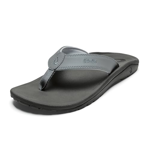 OLUKAI Ho'opio Hau Women's Beach Sandals, Quick-Dry Flip-Flop Slides, Water Resistant Suede Lining & Wet Grip Soles, Soft Comfort Fit & Arch Support