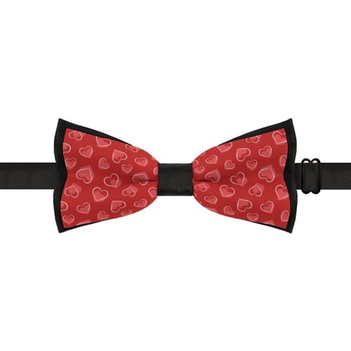 GoasNei Valentine's Day Bow Tie for Men Adjustable Necktie Funny Tie Neck Ties for Weddings Party