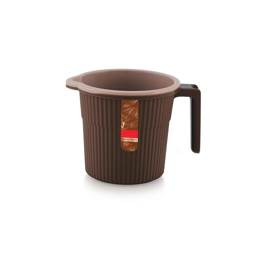 Image of Plastic Bucket with Mug Combo | Bathroom Set (20 Liter Bucket+ 1 Liter Mug) (Dark Brown)