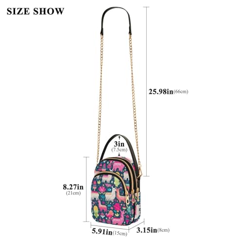 Alpaca Sheep Small Crossbody Bags for Women Adjustable Strap Purses Travel Handbags 208542622