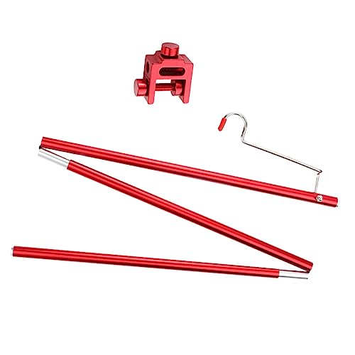 Hemoton Folding Table Lantern Stand Light Pole for Outdoor Camping Durable Aluminum Alloy with Three Section Design Easy Installation for Beach Hiking Picnic and Fishing