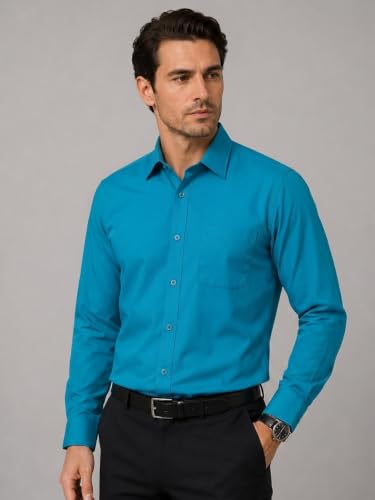 Image of Appel Touch Men's Cotton Blend Formal Shirt Full Sleeves