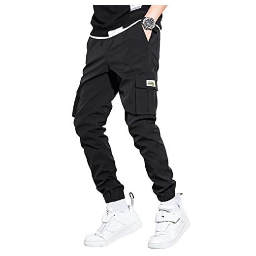 Elegancity Pantalon Cargo Hombre Pantalon Chino Jogger Pants Pantalon Cargo Elastico Hombre con 6 Enchufes S-XXL