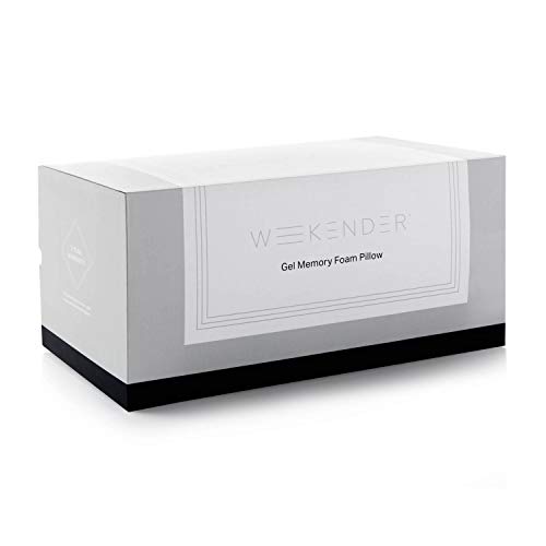 WEEKENDER Gel Memory Foam Pillow – 1 Pack Standard Size – Ventilated - Washable Cover,White (Package may vary)