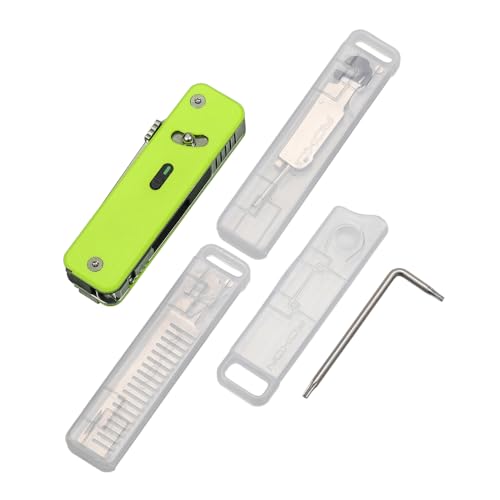 Image of ROXON S503G 9 in 1 Mini Multi Tool EDC Pocket Knife Multitool with G10 Handle,Scissors,Screwdriver,Threader,Awl, Flat Screwdriver,Ruler,Tweezers for Outdoors Fishing Camping,Gifts for Men (Neon Green)
