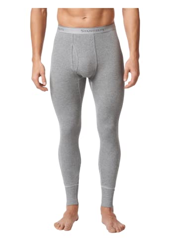Stanfield's Men's Premium Cotton Rib Knit Long Johns, Grey Heather, S