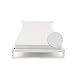 Zucchi Ochraniacz na materac z narożnikami na łóżko pojedyncze Basics z antypoślizgowej frotte biały 90 x 200 cm