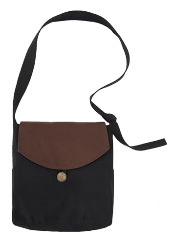 Image of FURPHI Renaissance Canvas Shoulder Bag Medieval Satchel Bag for Men Women (A)