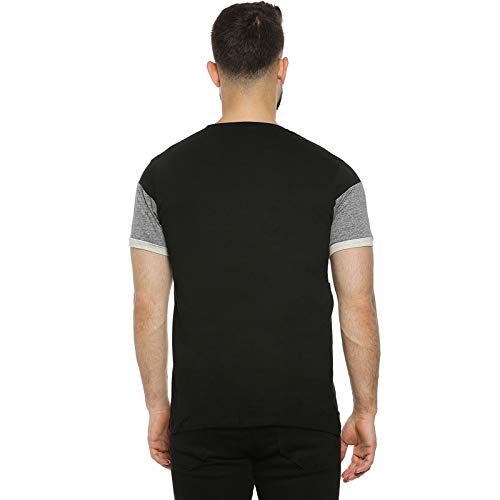Image of CAHOOT Colour Block Men Round Neck Stylish New Trends Multicolour Casual T-Shirt