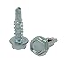 Snug Fastener 100 Qty #8 x 5/8" Zinc Hex Washer Head TEK Self Drilling Sheet Metal Screws (SNG61)