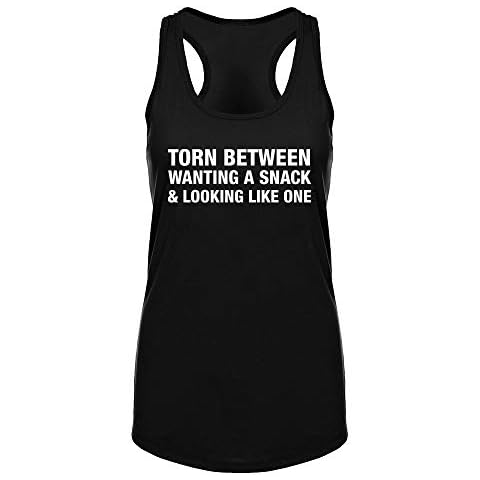 FANNOO Workout Tank Tops for Women-Torn Between Womens Funny Saying Fitness Gym Racerback Sleeveless Shirts Black Cover