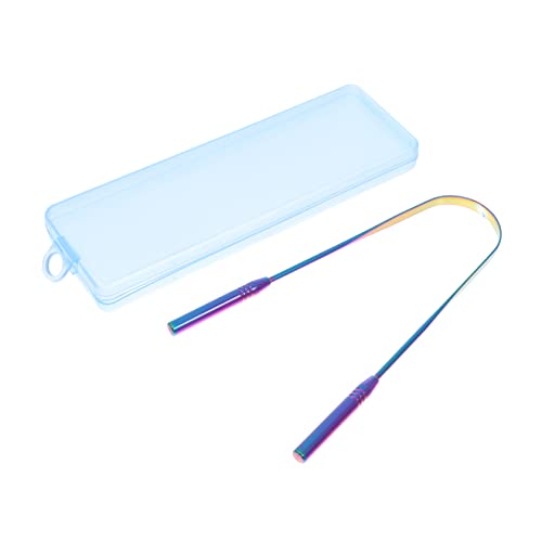 SHERCHPRY Natural Oral Care Supply Stainless Steel Tongue Coating Brush Tongue Scraper