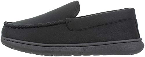 Dockers Men's Moccasin Slipper, Memory Foam, Douglas Ultra-Light Slipper, Odor Control, Indoor/Outdoor, 12 Black #TOP1