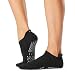 Tavi Noir Savvy Low Rise Fashion Sock Non-Slip Grip Socks for Barre, Pilates, Studio, and Yoga (Ebony) Medium