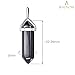 BEADNOVA Hematite Necklace Gemstone Crystal Necklace for Women Healing Stone Pendant Jewelry for Men Pendulum Divination Hexagonal Pendant (18 Inches Stainless Steel Chain)
