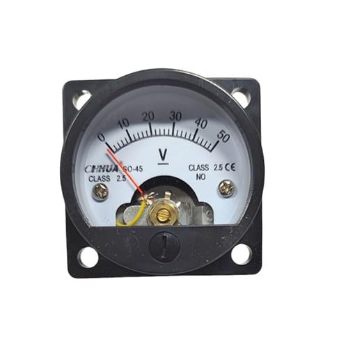 0-50V DC Analog Voltmeter SO45 Direct-Connect Panel Meter, Class 2.5 Certified, <4 Second Damping, Robust Temp Performance