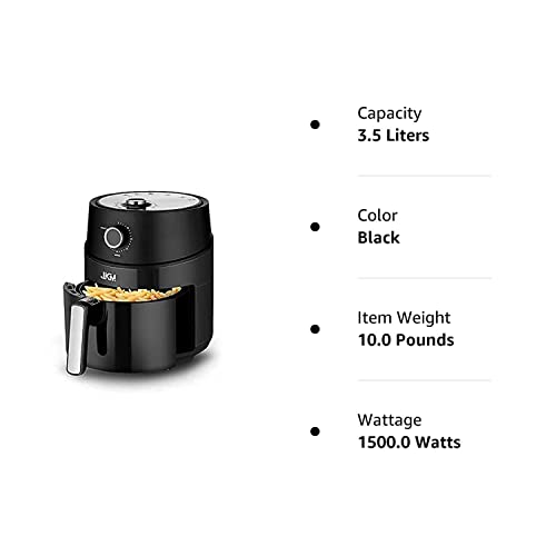 JKM Air Fryer Oven 3.7 Quart, Mechanical Air Fryer Oven , Adjustable
