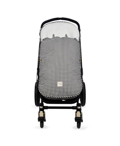 Saco silla entretiempo I love Vichy de Walking Mum (Negro)