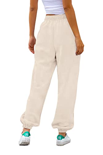 Image of Women's Cinch Bottom Sweatpants Pockets High Waist Sporty Gym Athletic Fit Jogger Pants Lounge Trousers
