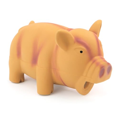 Chiwava 2 Stück 16,5 cm Quitschende Hundespielzeug Latex Schwein GRUNTING Tier Sound Welpen Kauen Interaktives Spiel für Medium Hunde
