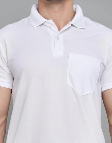 Image of INKKR Men's Combo Polo Neck Cotton Blend Solid T-Shirt (Pack of 2)