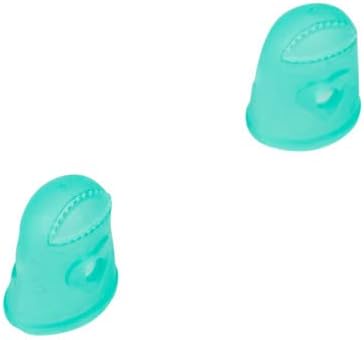 BOHIN Rubber Thimble, Size M, 2 Pieces, Green, for Sewing and Quilting