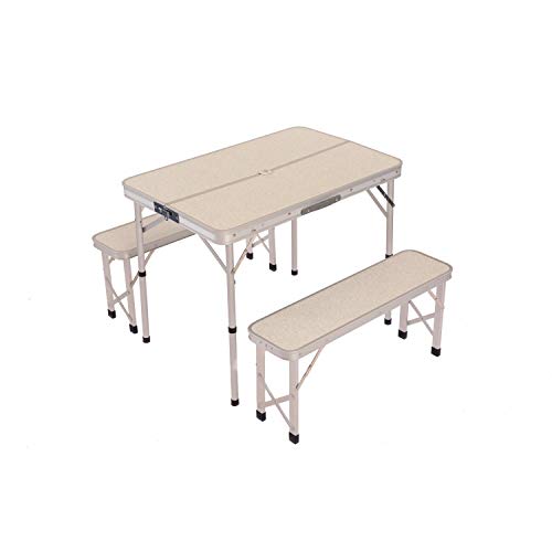 Oypla 3ft Folding Outdoor Camping Kitchen Work Top Table and Benches