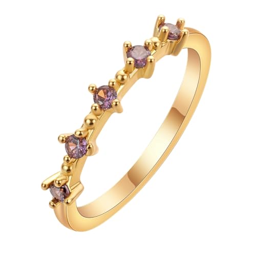 Bagues en cuivre avec Zircon Violet, l'élégance pour vos soirées