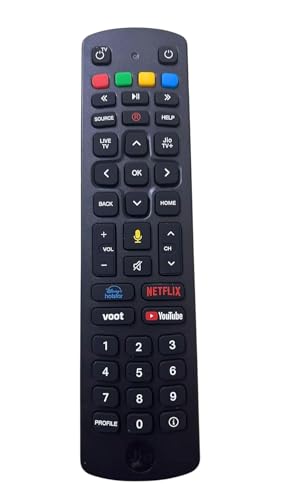 Image of Original Remote Control Compatible with Fiber Box with Voice Control for TV, Black (Fiber Set Top Box with Voice Remote)