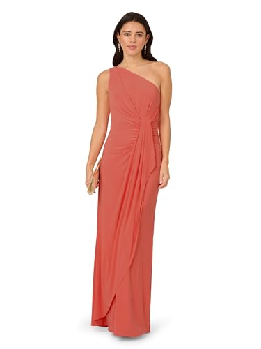 Adrianna Papell Women's One Shoulder Jersey Dress4