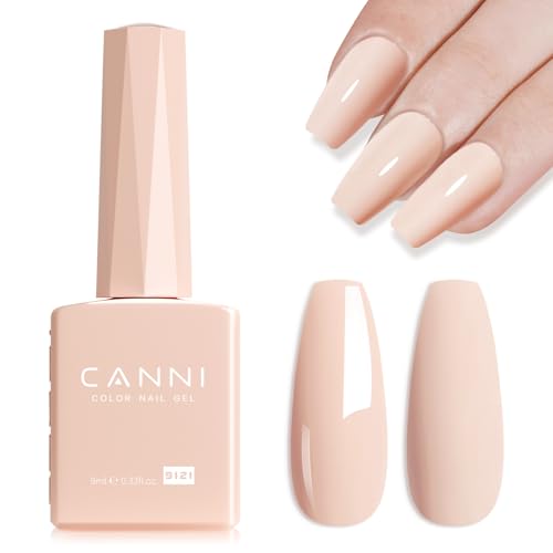 Image of CANNI 9ml Nude Pink Gel Nail Polish, High Gloss UV LED Soak Off Gel