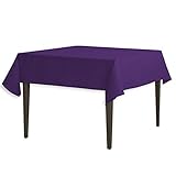LinenTablecloth 54-Inch Square Polyester Tablecloth Purple
