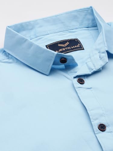 Image of Majestic Man Men Classic Slim Fit Pure Cotton Casual Shirt