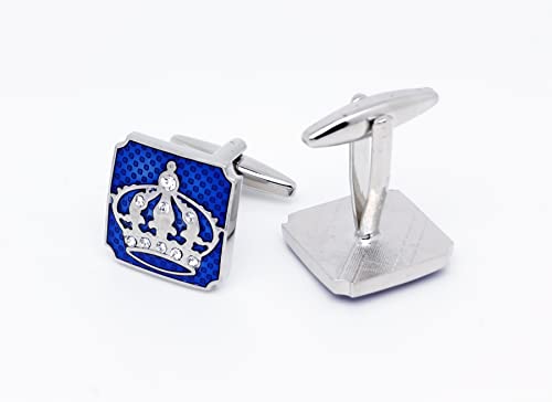 Gemelos Royal Crown Cuadrados Azul en Caja de Regalo miniatura 5