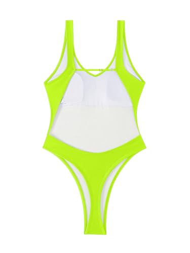 Image of Foxiny Sexy Backless Cheeky High Cut Leg Thong V Neck One Piece Swimsuit