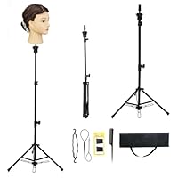 Neverland Beauty & Health Adjustable Mannequin Head Tripod Hairdressing Stand Neverland Beauty Aluminum Metal Manikin Dolls Styling Head Tripod Stand Holder for Training Head